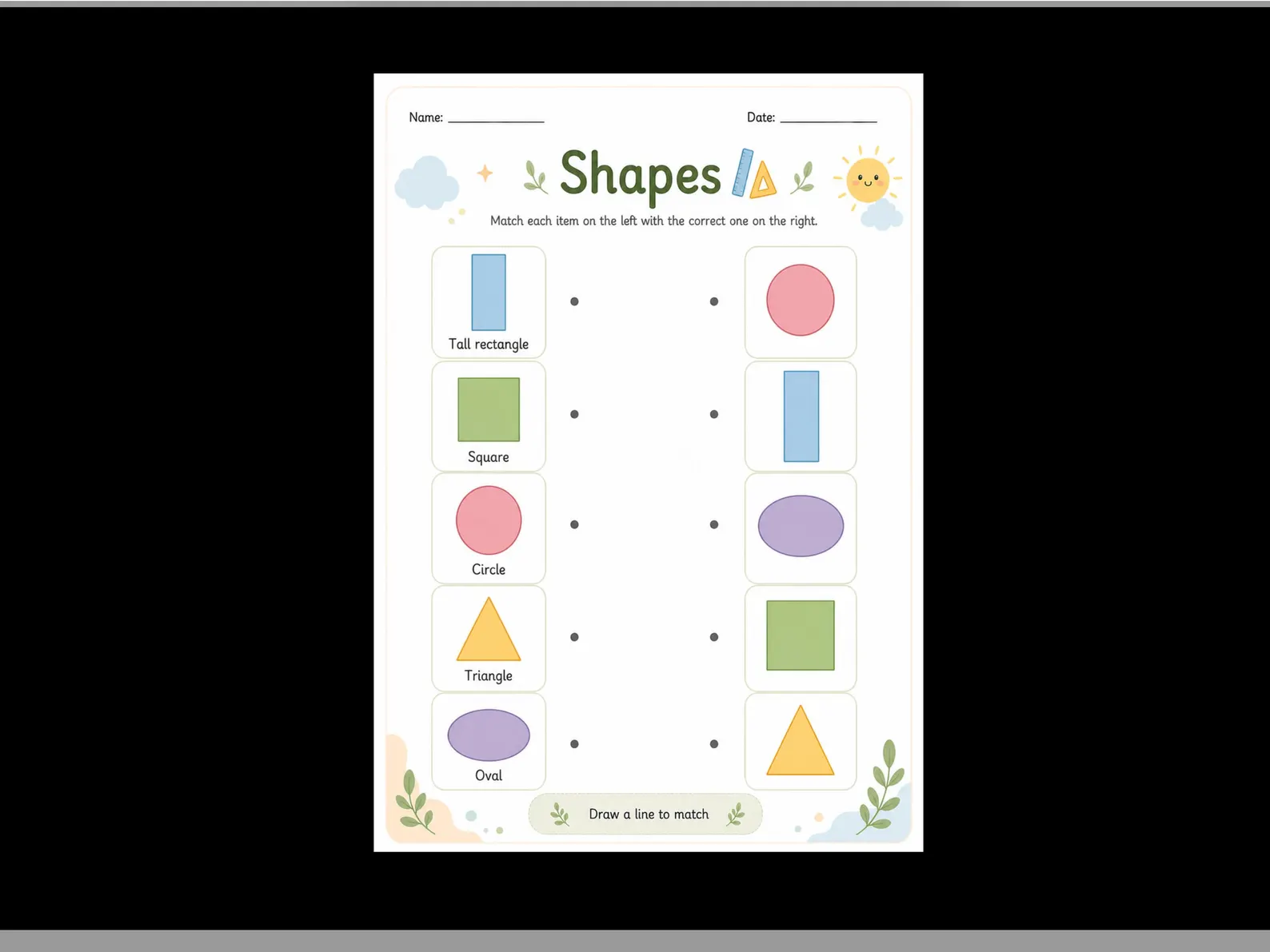 CuteLearner printable Printable Matching Worksheets, Kindergarten Learning Activity, Match the Picture, Educational Pages, Homeschool , Busy book, 40+ PDF — Mat — preview 3